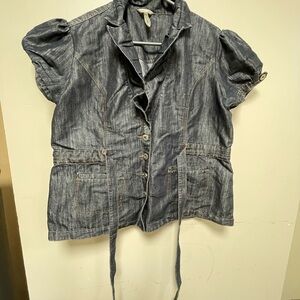 Denim Button Up Short Sleeve shirt